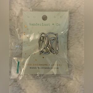 Wanderlust + Co Women’s Multi Helix Silver Ring Size 6 NWT